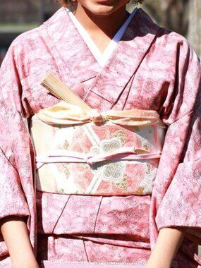 Vintage Silk Kimono Obi Belt 'Fukuro-Obi'